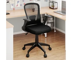 Koduva Ergonomiška tinklinė biuro kėdė su reguliuojamu atlošu, juoda