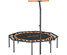 Koduva Fitness batutas su reguliuojama rankena, juodas / oranžinis, 128 x 120 x 98-126 cm