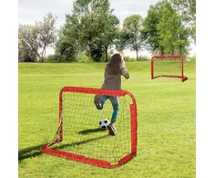 Koduva Futbolo vartų rinkinys, 2 sulankstomi mini vartai, metalinis rėmas, raudona, 90 x 36 x 60 cm