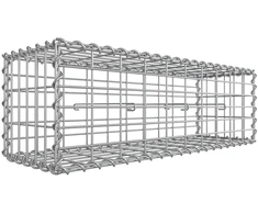 Koduva Gabionas 100 x 30 x 30 cm iš cinkuoto plieno, pilkai sidabrinis
