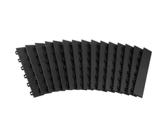 Koduva Garažo grindų perėjimo kraštų rinkinys VEVOR JQ-BHM, 15 vnt., PP, juodas, 31 x 6 x 1 cm