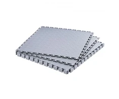 Koduva Garažo grindų plytelės VEVOR, jungiamos, PVC, šviesiai pilkos, 8 vnt., 513 x 513 x 5 mm