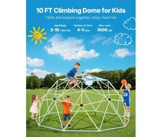 Koduva Geometrinis laipiojimo kupolas VEVOR JX-DC-10, 305 x 305 x 153 cm, iki 453 kg