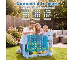 Koduva Giant 4-to-Score Game Set jumbo 4-in-1 žaidimų rinkinys su žiedų mėtymu, mėlynas