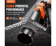 Koduva Gręžimo karūnų staklės VEVOR su stovu, 3500 W, gręžimo skersmuo 20-300 mm