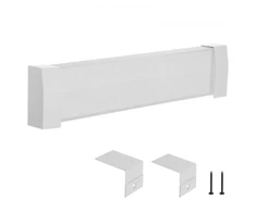VEVOR Grindjuostinio šildytuvo priekinis dangtis XSJ-P-3, 917 mm, baltas