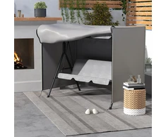 Aosom Gultinės sūpynės uždangalas su Tex-Lock sistema, pilkas, 205 x 124 x 164 cm