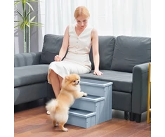 Koduva Gyvūnų laipteliai su saugykla, 3 pakopų, pilki, 38 cm, iki 30 kg