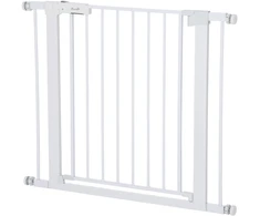 Koduva Gyvūnų varteliai, montuojami be gręžimo, reguliuojamas plotis 75-96 cm, viena ranka atidaromi, metaliniai, balti, automatiškai užsidarantys