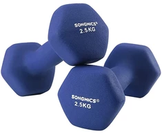 Koduva Hanteliai, 2 vnt. rinkinys, 2 x 2,5kg, juodi, jėgos treniruotėms