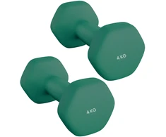 Koduva Hanteliai, 2 vnt. rinkinys, 2 x 4kg, ketaus su neopreno danga, žali