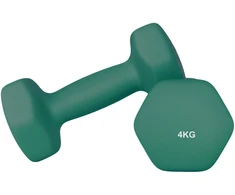 Koduva Hanteliai, 2 vnt. rinkinys, 2 x 4kg, ketaus su neopreno danga, žali