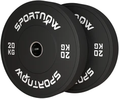 Koduva Hantelių diskų rinkinys, 2 x 20 kg, olimpinis standartas, guma, juodas