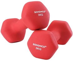 Koduva Hantelių rinkinys, 2 vnt., raudonas, 2 x 3,0kg, 20 x 8,5 cm