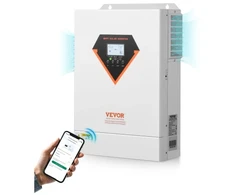 Koduva Hibridinis saulės inverteris VEVOR EM6200-48L, 6000 W, 48 V DC į vienfazį 220/230 V AC, 45 x 31 x 13 cm