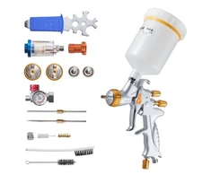 Koduva HVLP dažymo pistoletas VEVOR RF6000AG, 600 ml, su 3 purkštukais 1,3/1,4/1,7 mm