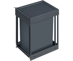 Koduva Įmontuojama virtuvės šiukšliadėžė spintelei, 20 l, pilka, 34,7 x 25,7 x 43,4 cm