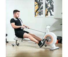 Koduva Irklavimo treniruoklis su 16 reguliuojamų lygių, LCD monitoriumi ir telefono laikikliu, baltas pilkas, 150 kg