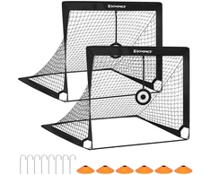 Koduva Iššokantys futbolo vartai, 2 vnt., 120 x 91 x 91 cm, stiklo pluošto strypai, juodi