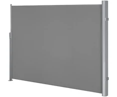 Songmics Ištraukiama šoninė markizė su aliuminio lydinio kasete, 160 x 400 cm, pilka