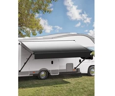 Koduva Ištraukiamas RV tentas VEVOR B1, 427 cm, aliuminio lydinio rėmas, juodas gradientas