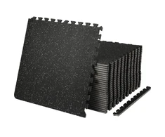 Koduva Jungiami sporto grindų kilimėliai VEVOR, 16 vnt., 31,5 x 31,5 x 1 cm, kupranugario / pilka / smėlio