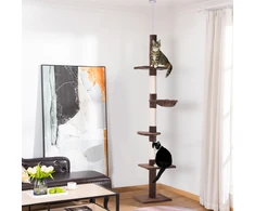 Koduva Kačių draskyklė iki lubų, reguliuojamo aukščio, ruda, 40 x 34 x 230-260 cm