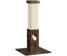 Koduva Kačių draskyklė-stulpas su žaisliniu kamuoliuku, 38 x 38 x 73 cm, vintaginė ruda