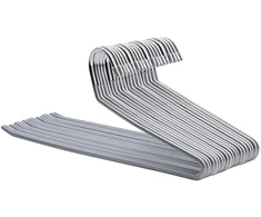 Koduva Kelnių pakabos, 20 vnt., pilkos, metalinės su PVC danga, 38 x 14,5 x 0,5 cm