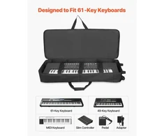 Koduva Klavišinių instrumentų dėklas VEVOR 88 klavišams, 104 x 43 x 13 cm, su ratukais