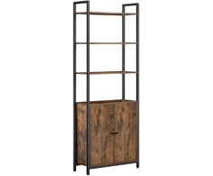 Koduva Knygų lentyna, 6 aukštų, 24 x 60 x 159,5 cm, vintažinė ruda, juoda