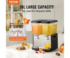 Koduva Komercinis gėrimų dozatorius VEVOR, 2 x 18 l, 370 W, nerūdijantis plienas