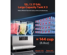 VEVOR Komercinis granitos aparatas XN360B, 12 l x 3, nerūdijantis plienas