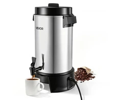 VEVOR Komercinis kavos virimo urnas, 6,3 l, 42 puodelių, 1190 W, natūralaus aliuminio