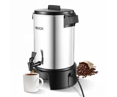 VEVOR Komercinis kavos virimo urnas, 4,5 l, 30 puodelių, aliuminis, 1190 W