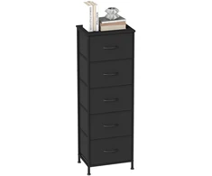 Koduva Komoda su 4 medžiaginiais stalčiais, plienas ir MDF, 30 x 39,6 x 116,7 cm