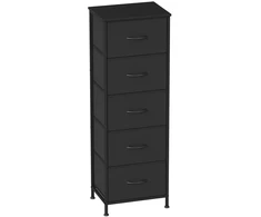 Koduva Komoda su 4 medžiaginiais stalčiais, plienas ir MDF, 30 x 39,6 x 116,7 cm