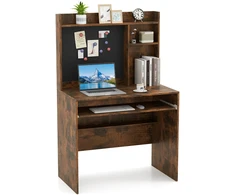 Koduva Kompiuterio stalas su magnetine lenta ir klaviatūros stalčiumi, Rustic Brown