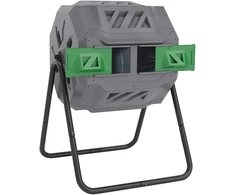 Koduva Komposto talpa su 2 kameromis, 160 l, sukama, pilka, 71 x 64 x 96 cm
