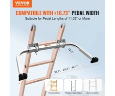 VEVOR Kopėčių stabilizatorius KH-WD01, anglinis plienas, matinė sidabro spalva, 92 x 31 x 11 cm, iki 150 kg