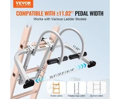 VEVOR Kopėčių stabilizatorius KH-WD03, 2 viename, matinė sidabro spalva, iki 150 kg