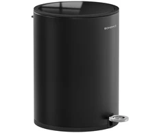 Koduva Kosmetinė šiukšliadėžė su dangčiu, 6 l, juoda, plienas ir plastikas, 29,2 x 21,6 x 29,6 cm