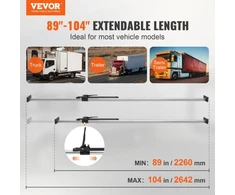 VEVOR Krovinių fiksavimo strypai CB1203S, plieniniai, reguliuojami 226-264 cm, iki 140 kg, 4 vnt.