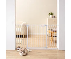 VEVOR Kūdikių varteliai W3350, 75-129 cm, aukštis 76 cm, balti