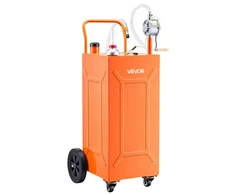 Koduva Kuro vežimėlis VEVOR, 132,5 l, anglinis plienas, oranžinis, su rankiniu siurbliu ir 4 ratukais