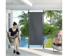 Koduva Laisvai pastatoma markizė, reguliuojamas aukštis, be gręžimo, aliuminio rėmas, 120 x 220–310 cm, tamsiai pilka