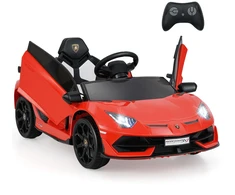 Koduva Lamborghini 12V elektrinis žaislinis automobilis vaikams raudonas spalvos