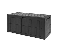 Promotion Lauko daiktadėžė su dangčiu ir rankenomis, juoda, 454 l, 132 x 61 x 64 cm