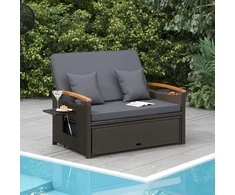 Koduva Lauko daybed komplektas su saugojimo ottomanu, pilkas