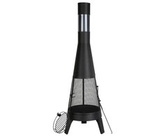 Koduva Lauko kaminas VEVOR 81203L, kūginis, juodas, Ø 51 x 150 cm